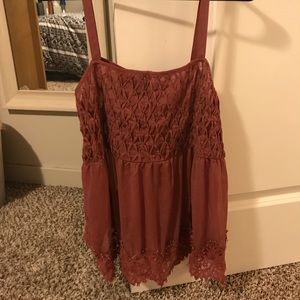 Rosy pink sheer tank top!